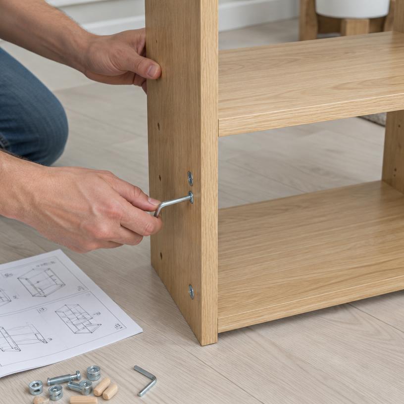 Montaje de un mueble con llave Allen